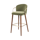 Bartto 時尚實木布藝高腳吧檯椅